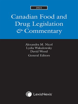 cover image of Canadian Food and Drug Legislation & Commentary